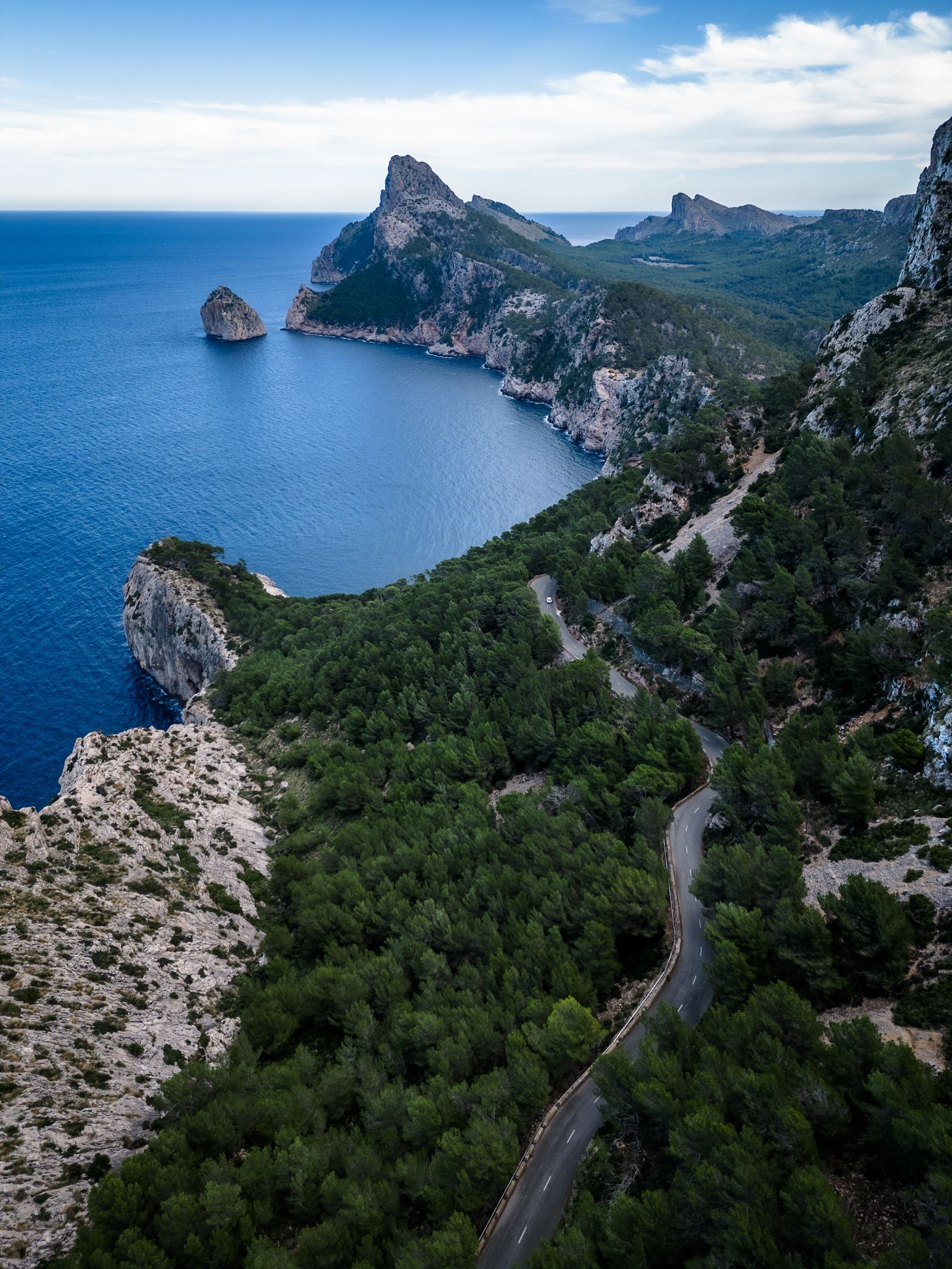 Küstenstraße am Cap de Formentor auf Mallorca